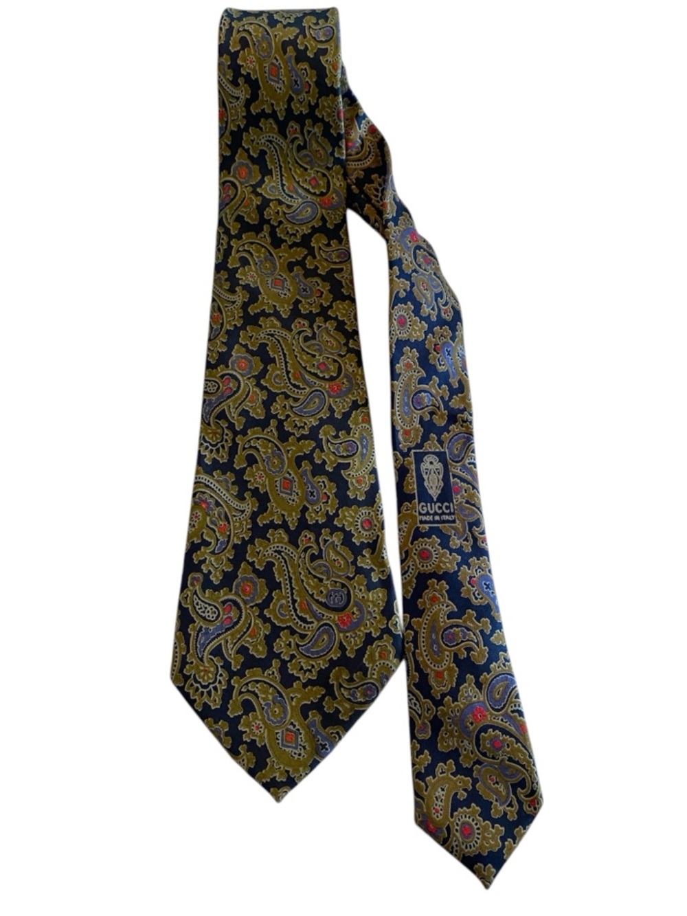 Gucci Italian Silk Arabesque Paisley Tie